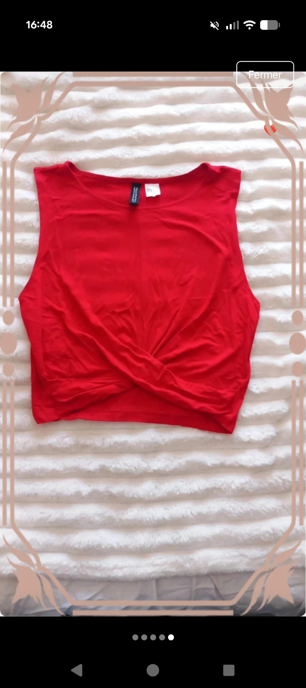 : Crop top rouge croisé H&M Divided - Taille S